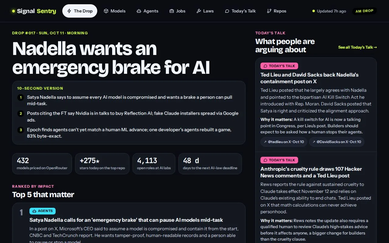 Signal Sentry home page
